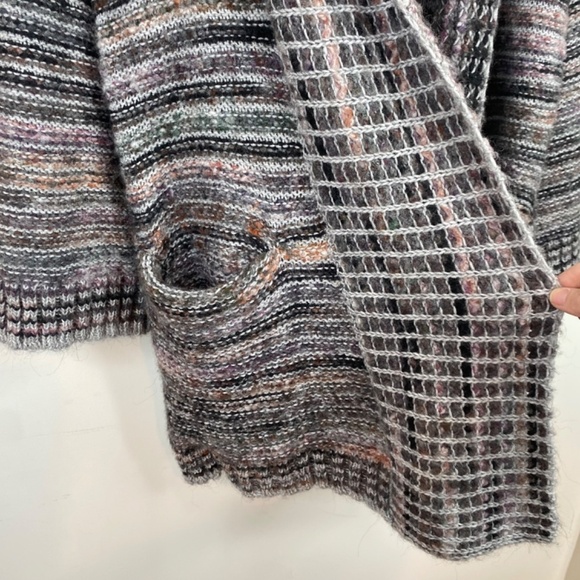 Anthropologie Cardigan XS Akemi Kin Alpaca Wool Open Front Long Oversized Chunky - Picture 5 of 13